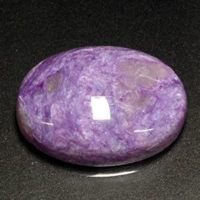 10.93 ct Violet Charoite Gemstone, Charoite Gem in Oval Cabochon Shape for Sale.