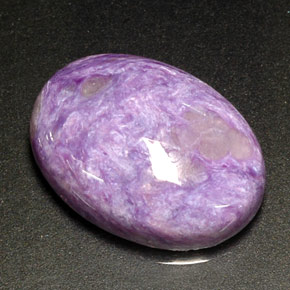 10.93 ct Violet Charoite Stone, Natural Charoite in Oval Cabochon Shape for Sale