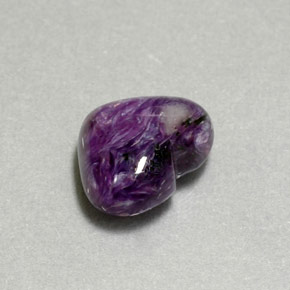 6.66 ct Violet Charoite Stone, Natural Charoite in Heart Cabochon Shape for Sale