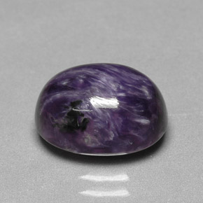 4.98 ct Violet Charoite Gemstone, Charoite Gem in Oval Cabochon Shape for Sale.