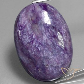 32.82 ct Oval Charoite, 27.6 x 19.5 mm From Russia, Photo A