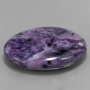 37.70 ct Violet Charoite Stone, Natural Charoite in Oval Cabochon Shape for Sale