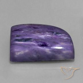 30.57 ct Violet Charoite Stone, Natural Charoite in Shark Fin Cabochon Shape for Sale