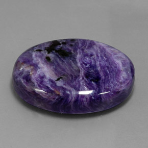 54.26 ct Violet Charoite Stone, Natural Charoite in Oval Cabochon Shape for Sale
