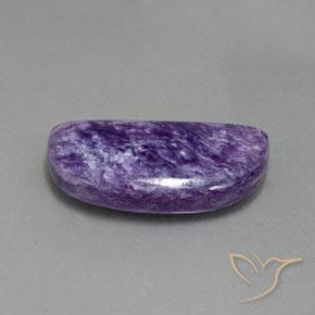 Charoite Gemstone in 30.9 x 15.6 mm Size for Sale, Charoite Stone in Dark Violet Color