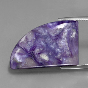 33.40 ct Violet Charoite Gemstone, Charoite Gem in Fancy Cabochon Shape for Sale.