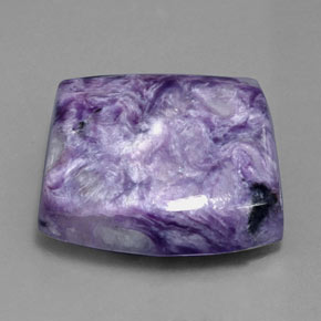 37.65 ct Violet Charoite Stone, Natural Charoite in Fancy Cabochon Shape for Sale