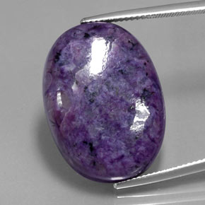 Medium-Dark Violet Charoite Gem - 29ct Oval Cabochon (ID: 343549)