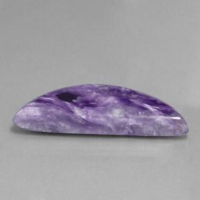 27.88 ct Violet Charoite Stone, Natural Charoite in Half Moon Cabochon Shape for Sale