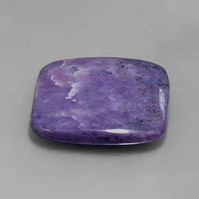 27.69 ct Violet Charoite Stone, Natural Charoite in Cushion Cabochon Shape for Sale