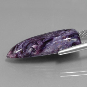 Charoite Gemstone in 31.9 x 14.1 mm Size for Sale, Charoite Stone in Violet Color