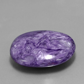 26.05 ct Violet Charoite Stone, Natural Charoite in Oval Cabochon Shape for Sale