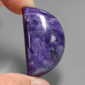 60.66 ct Violet Charoite Gemstone, Charoite Gem in Fancy Cabochon Shape for Sale.