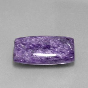 13.90 ct Violet Charoite Stone, Natural Charoite in Baguette Cabochon Shape for Sale