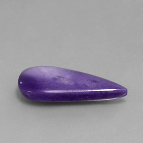 5.81 ct Violet Charoite Stone, Natural Charoite in Pear Cabochon Shape for Sale