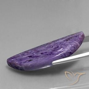 Charoite Gemstone in 42.7 x 15.2 mm Size for Sale, Charoite Stone in Deep Violet Color