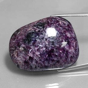 96.18 ct Violet Charoite Gemstone, Charoite Gem in Fancy Cabochon Shape for Sale.
