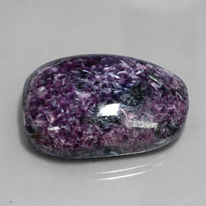 96.18 ct Violet Charoite Stone, Natural Charoite in Fancy Cabochon Shape for Sale