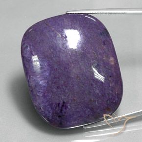 87.7 ct Cushion Charoite, 31 x 27.3 mm From Russia, Photo A