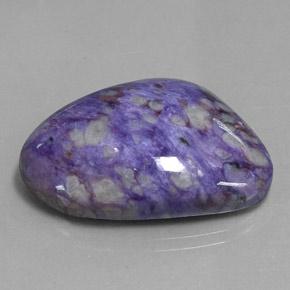 38.79 ct Violet Charoite Stone, Natural Charoite in Shark Fin Cabochon Shape for Sale