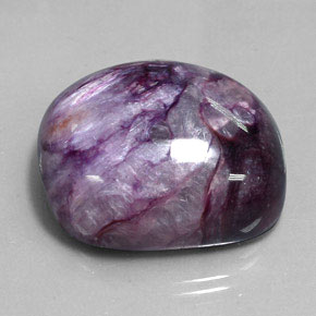 73.87 ct Violet Charoite Stone, Natural Charoite in Fancy Cabochon Shape for Sale