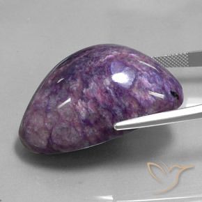Charoite Gemstone in 36.1 x 26.2 mm Size for Sale, Charoite Stone in Medium Deep Violet Color
