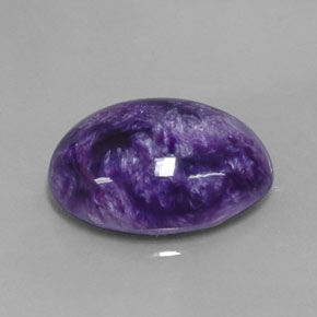 10.76 ct Violet Charoite Stone, Natural Charoite in Oval Cabochon Shape for Sale