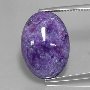 11.76 ct Violet Charoite Gemstone, Charoite Gem in Oval Cabochon Shape for Sale.