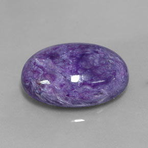 11.76 ct Violet Charoite Stone, Natural Charoite in Oval Cabochon Shape for Sale