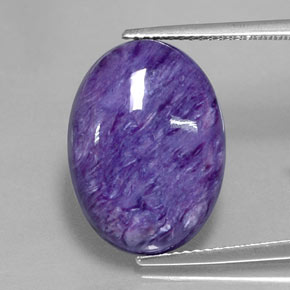 11.11 ct Violet Charoite Gemstone, Charoite Gem in Oval Cabochon Shape for Sale.