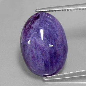 9.25 ct Violet Charoite Gemstone, Charoite Gem in Oval Cabochon Shape for Sale.