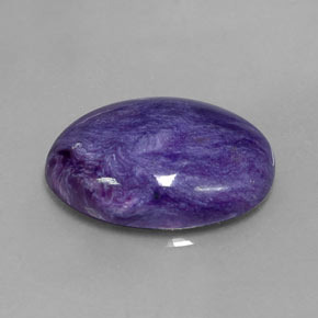 9.25 ct Violet Charoite Stone, Natural Charoite in Oval Cabochon Shape for Sale