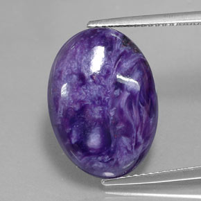 9.60 ct Violet Charoite Gemstone, Charoite Gem in Oval Cabochon Shape for Sale.
