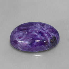 9.60 ct Violet Charoite Stone, Natural Charoite in Oval Cabochon Shape for Sale