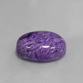 11.80 ct Violet Charoite Stone, Natural Charoite in Oval Cabochon Shape for Sale