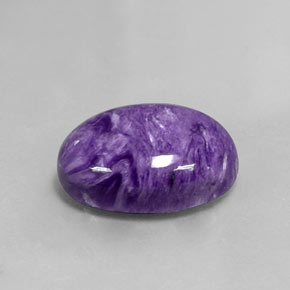 12.05 ct Violet Charoite Stone, Natural Charoite in Oval Cabochon Shape for Sale