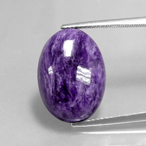10.26 ct Violet Charoite Gemstone, Charoite Gem in Oval Cabochon Shape for Sale.