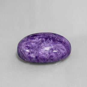 10.26 ct Violet Charoite Stone, Natural Charoite in Oval Cabochon Shape for Sale