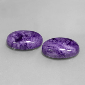 18.26 ct Violet Charoite Stone, Natural Charoite in Oval Cabochon Shape for Sale