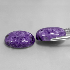 Charoite Gemstone in 18.1 x 13.4 mm Size for Sale, Charoite Stone in Violet Color