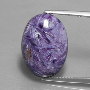 9.32 ct Violet Charoite Gemstone, Charoite Gem in Oval Cabochon Shape for Sale.