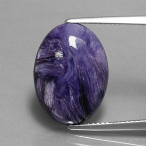 9.17 ct Violet Charoite Gemstone, Charoite Gem in Oval Cabochon Shape for Sale.