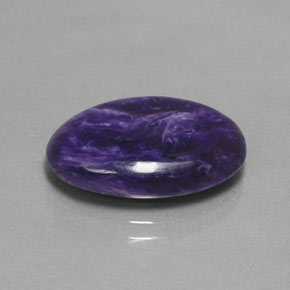 7.75 ct Violet Charoite Stone, Natural Charoite in Oval Cabochon Shape for Sale