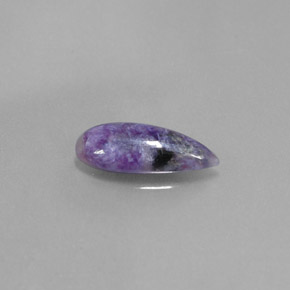 1.73 ct Violet Charoite Stone, Natural Charoite in Pear Cabochon Shape for Sale