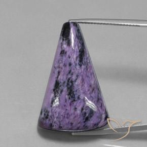 36.35ct Natural Medium Violet Charoite, Trillion, Opaque