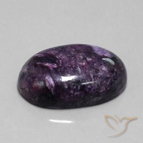 35.08 ct Violet Charoite Stone, Natural Charoite in Oval Cabochon Shape for Sale
