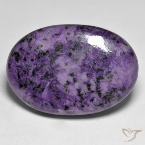 37.63 ct Oval Charoite, 29.3 x 20.2 mm From Russia, Photo A
