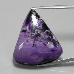 38.09 ct Violet Charoite Gemstone, Charoite Gem in Fancy Cabochon Shape for Sale.