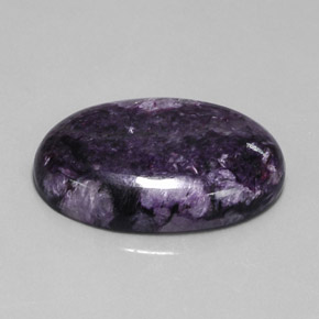 39.55 ct Violet Charoite Stone, Natural Charoite in Oval Cabochon Shape for Sale