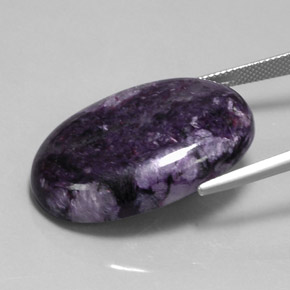 Charoite Gemstone in 31.7 x 21.5 mm Size for Sale, Charoite Stone in Violet Color